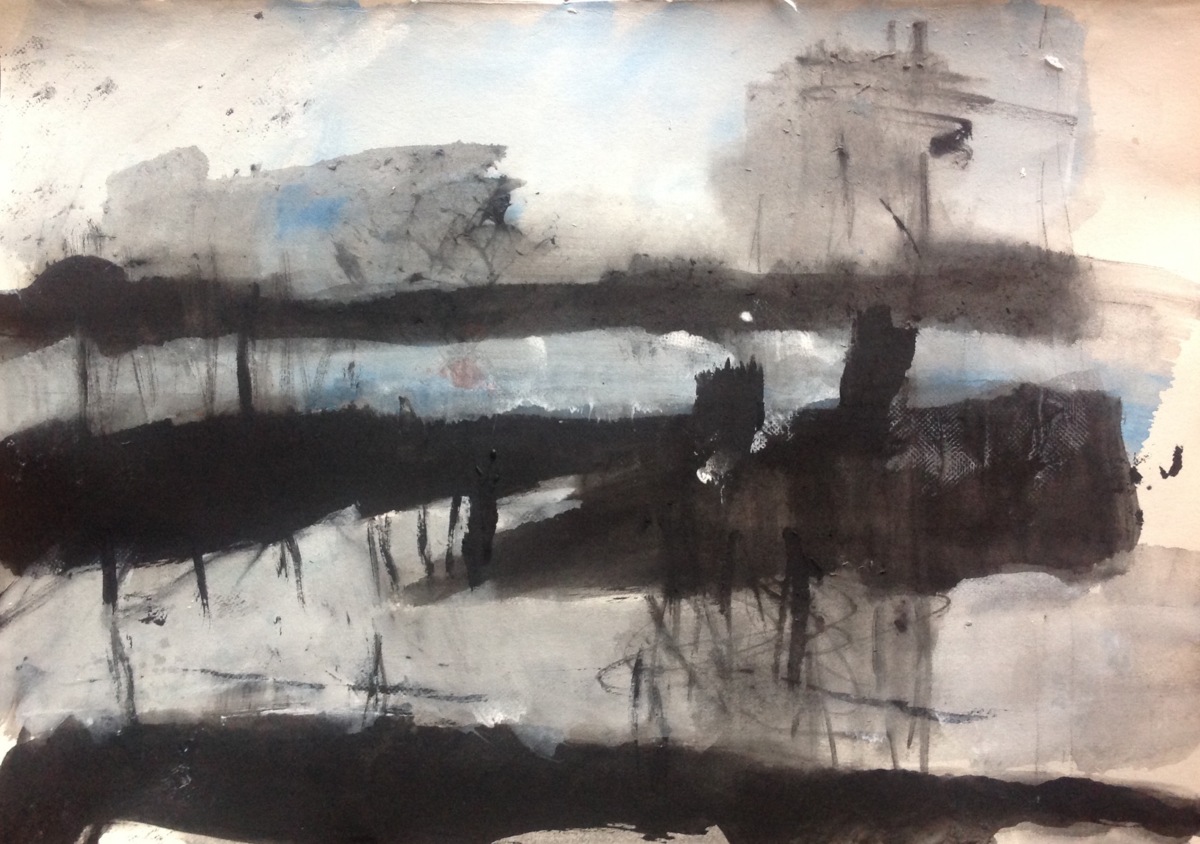 IJssel, inkt en acryl op papier, 37x29cm, 20120